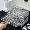 Earring Storage Box Transparent Jewelry Storage Box Drawer Type Nail Drill Storage Compartment Multifunctional Desktop Storage Box