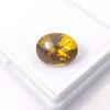 Oval Cut with Back Side Honey Comb Cut 15x12x9 Mm Size Eye Clean Natural Citrine Loose Gemstone, 6.90 Carat Citrine Stone.