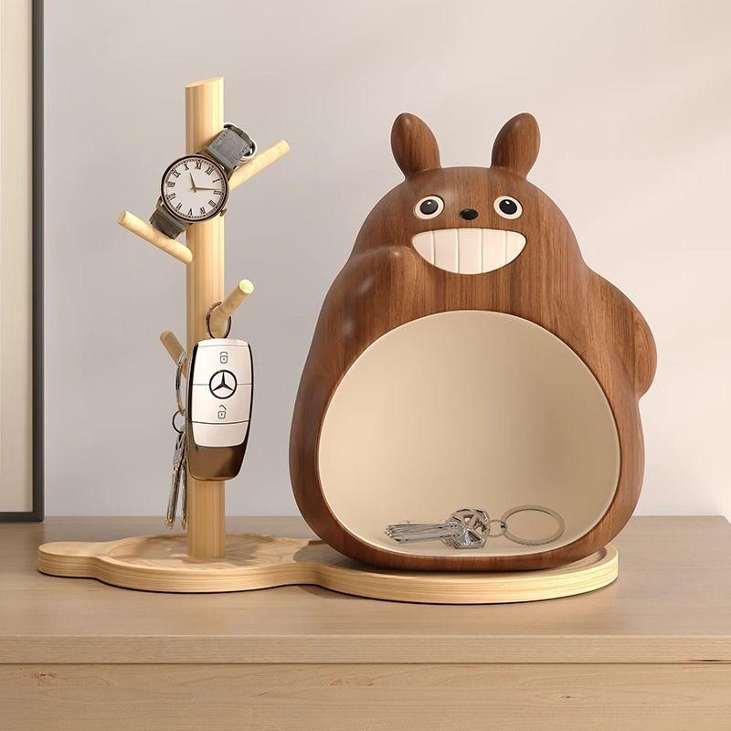 Totoro-Themed Minimalist Decorative Storage Ornament for Living Room or Office Key Storage