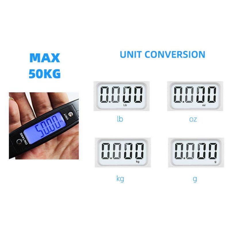 50 кг/10 г 110 фунтов портативные весы ЖК-цифровые весы для чемодана с ручкой дорожная сумка для взвешивания рыбы крючок для взвешивания подвесные весы