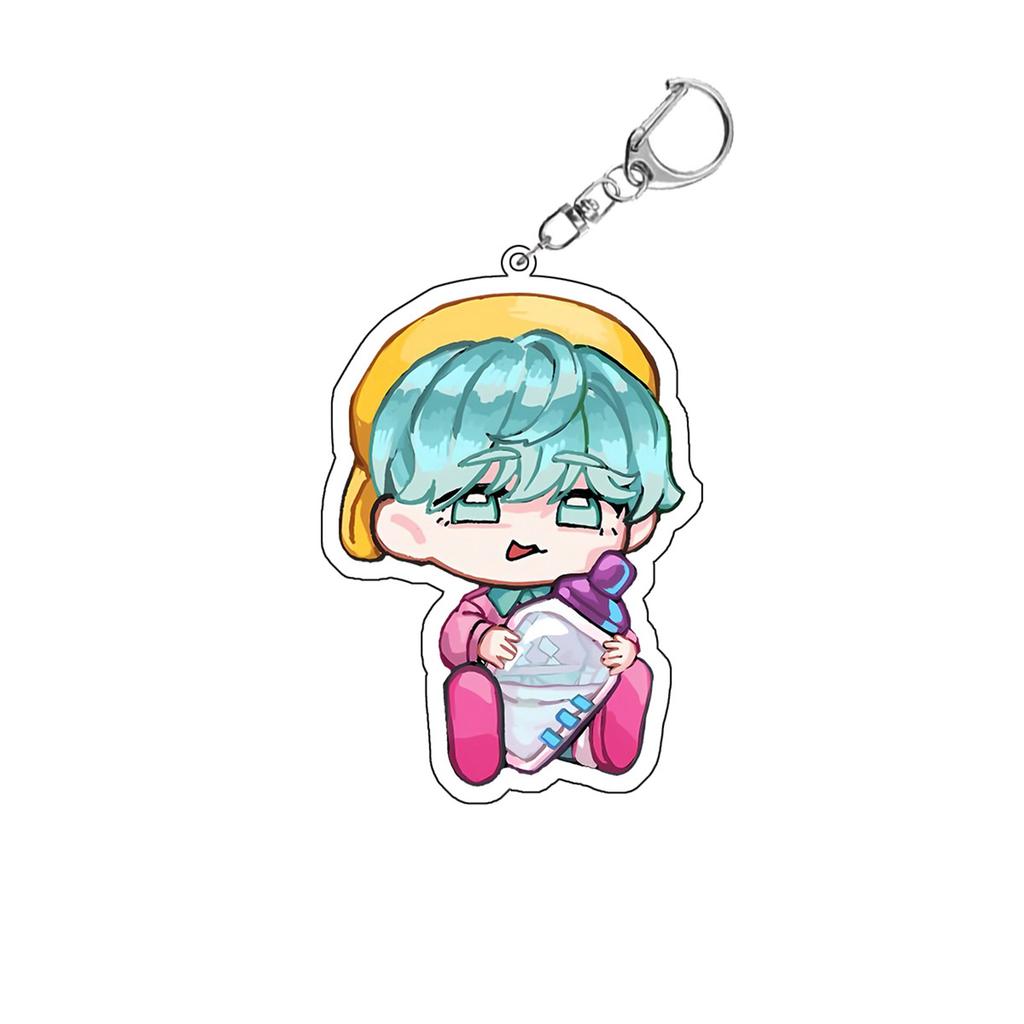 Cartoon Anime Movie Transparent Acrylic Keychain Pendant, Exquisite Gift Hanging Accessories For Backpacks