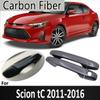 Черное углеродное волокно для Scion tC AT20 20 2011 2012 2013 2014 2015 2016, наклейка на дверную ручку, украшения автомобиля