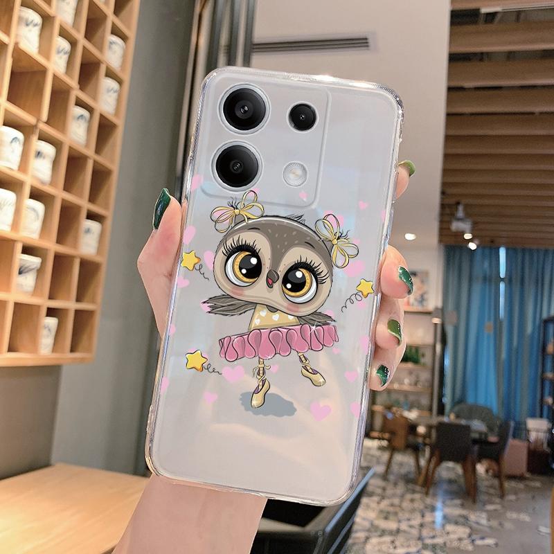 Мягкий силиконовый чехол с рисунком из мультфильма для Samsung A55 S24 Xiaomi Redmi Note 13 Pro 13C iPhone 15 Huawei Honor Realme Camera Защитный противоударный чехол