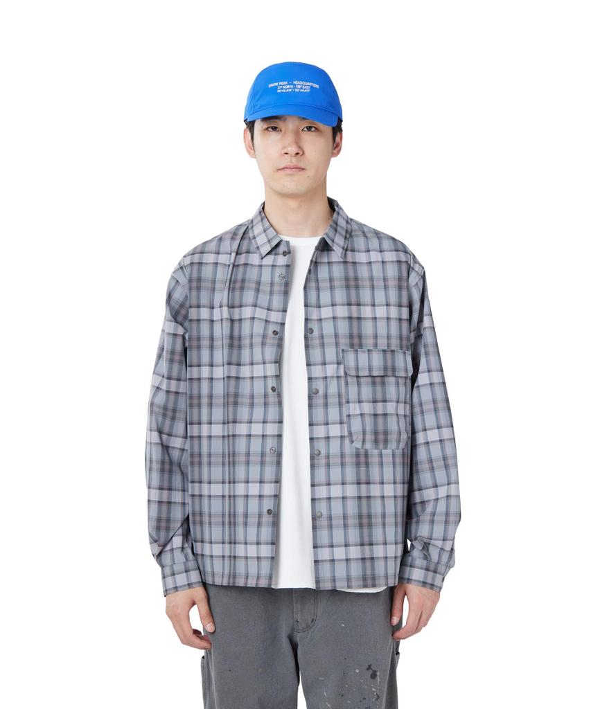 Snow Peak Fade Check Breezy Shirt Long Size M SH-26SU002 - Tops, Shirts, Sleeve, Men's & Women's, GREIGE,