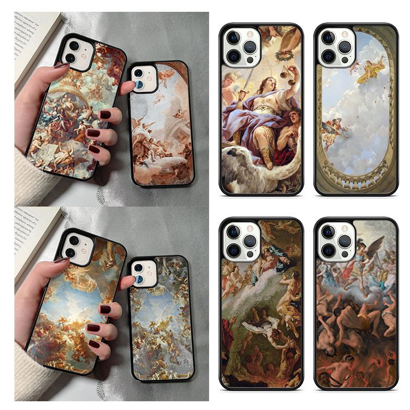 Чехол для телефона с картиной эпохи Возрождения для iPhone 17 Air 13 12 14 15 16 Чехол для Apple Pro Max 6S Plus Coque