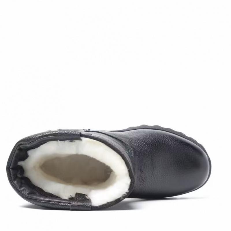 Winter Pure Wool Snow Boots Fur Integrated Men's Anti-extreme Cold Cotton Shoes Super Thick Boots