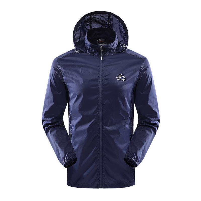 Солнцезащитная одежда Мужская летняя ультратонкая дышащая куртка Мужская куртка с капюшоном Спортивная одежда для кожи