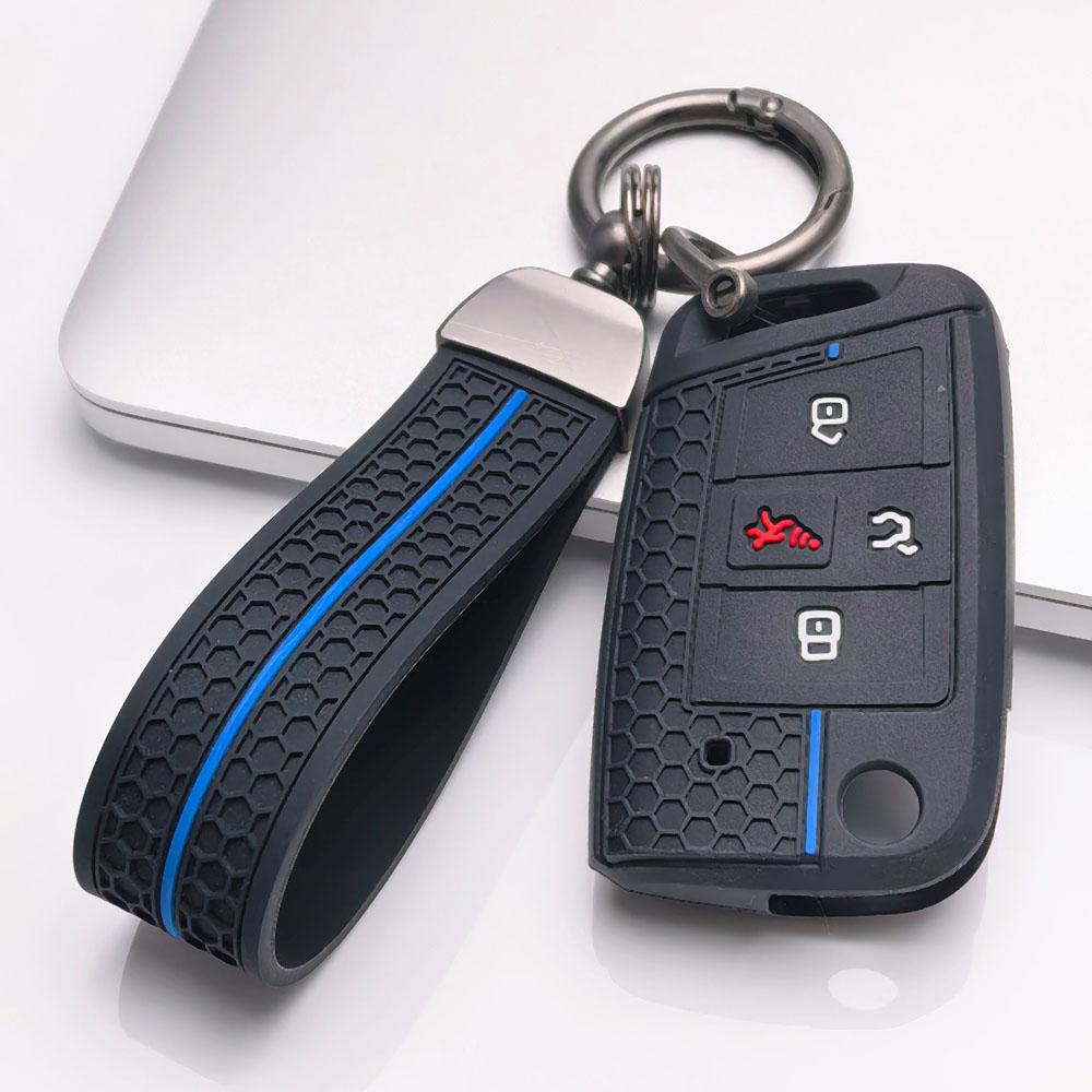 Чехол для ключа для VW Golf Jetta Passat Tiguan GTI Sagitar MK7 GLI Magotan с брелоком Защитный аксессуар Защита брелока Замена