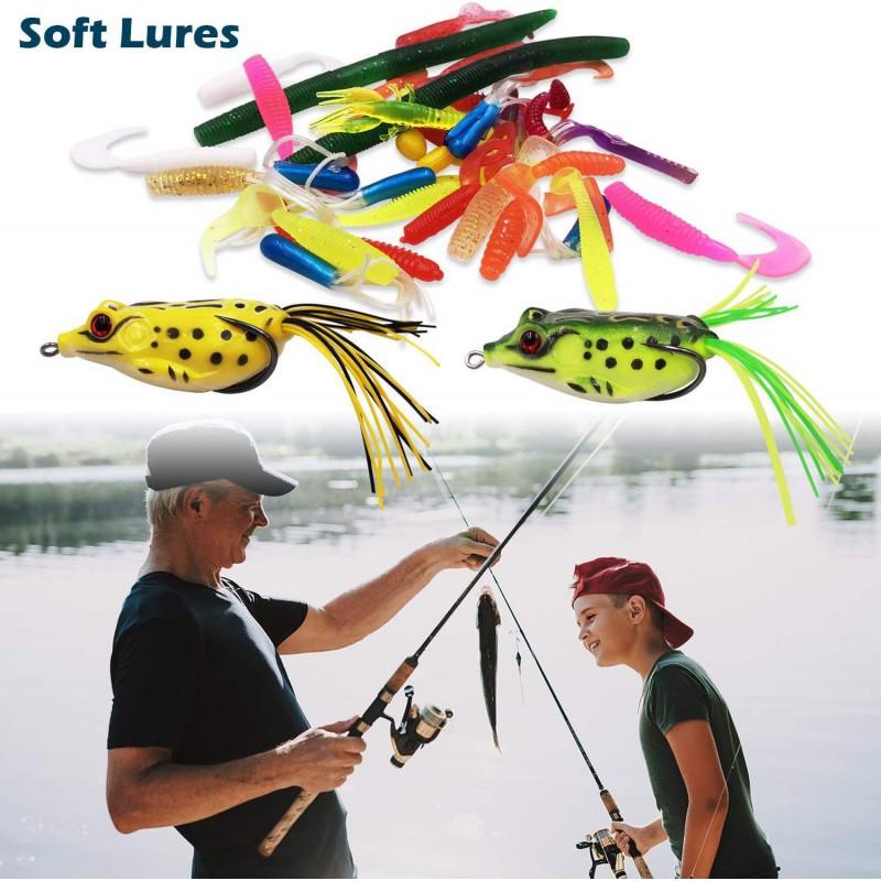 300pcs Fishing Lures Set Freshwater Saltwater Bass Trout Walleye Tackle Kit