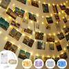 10M LED Photo Holder Colorful Lights Battery Box Fairy Light String Wedding Party Birthday Decoration