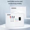 1 Set 16" X 12" Wall Mounted Whiteboard Small Double-Sided Graffiti Drawing Board With 3 Markers & 4 Magnets Dry Erase Board