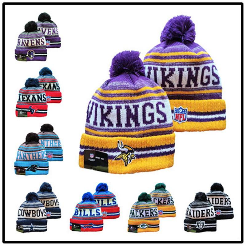 Football Baseball Hockey Basketball Teams Knit Beanie Winter Warm Hat Sports Fans