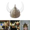 Adult VikingHelmet with Horns for Viking Theme Parties Ancient Roman Warrior Hat for Costume Medieval Dress Up