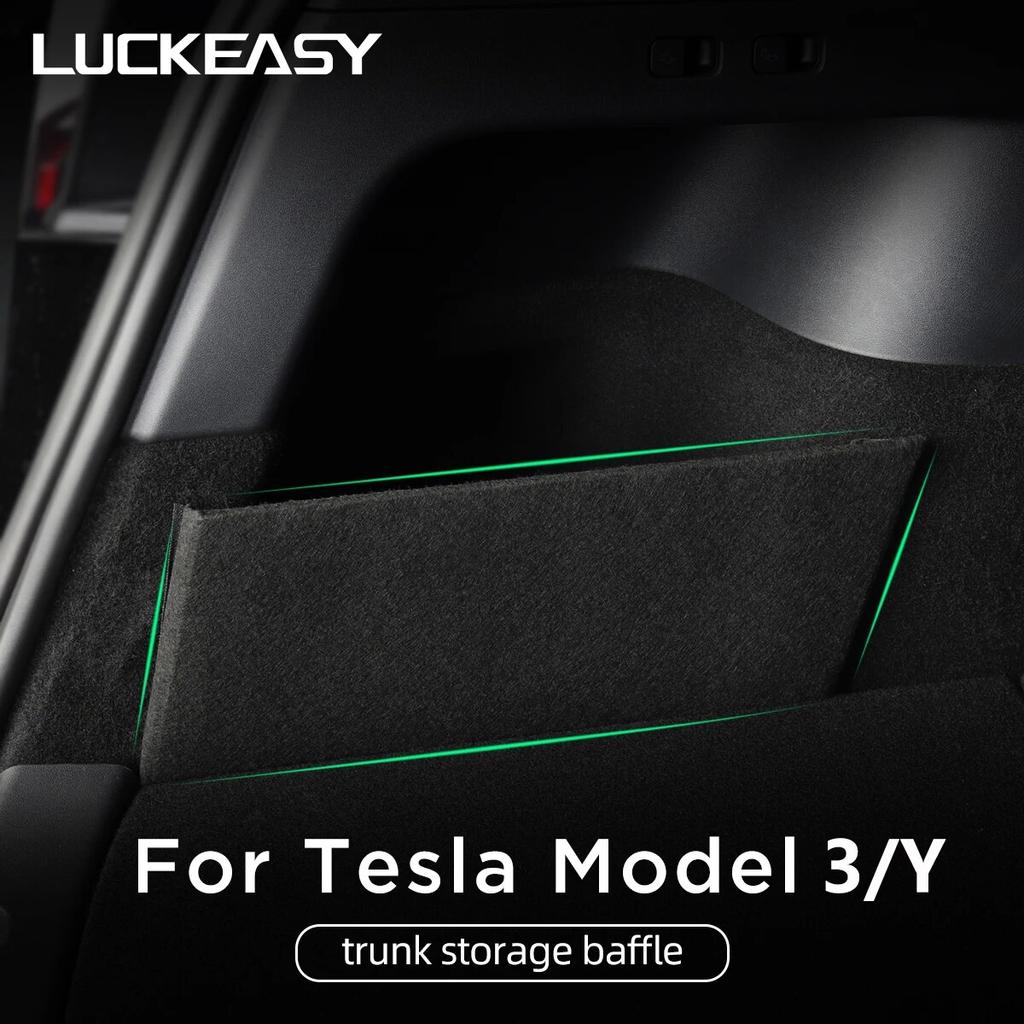LUCKEASY For Tesla Model 3 Model Y Modified Trunk Left And Right Storage Partitions Luggage Partition Model3 2023 Accessories
