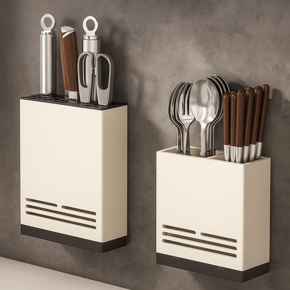 Rust-proof Cutter Holder Wall Mounted Chopstick Storage Box Chopstick Tube  Tableware Organization