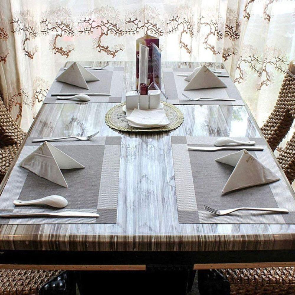 6pcs Non Slip Dining Table Mat Waterproof Bowl Pad Durable Washable Party Placemat  Banquet
