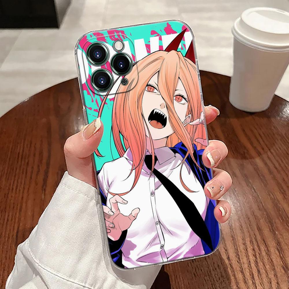 Бензопилы Человек Макима Мультяшный Чехол Для Apple iPhone 17 16 15 14 13 12 11 Pro Max 16 Plus 16E 17Air 17Pro Чехол Для Телефона Funda