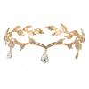 Leaves Shape Eyebrows Drop Headband Rhinestone Bride Tiara Elegant Forehead Ornaments  Cosplay