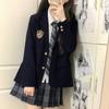 Japanese School Uniform Girls College Style Black Jk Uniform Women's Jacket British Coat