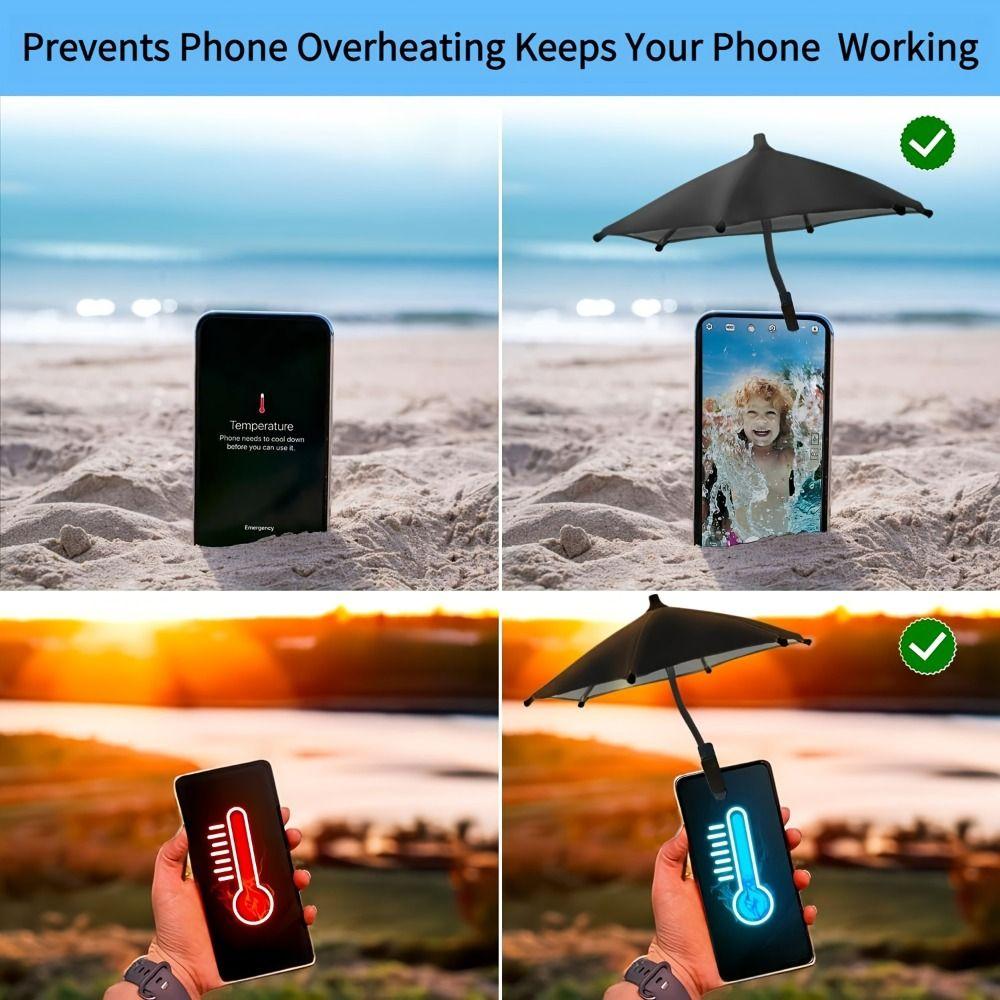 with Clip Cell Phone Umbrella Bending Design Car Phone Holder Phone Sun Shield Shelter From Rain