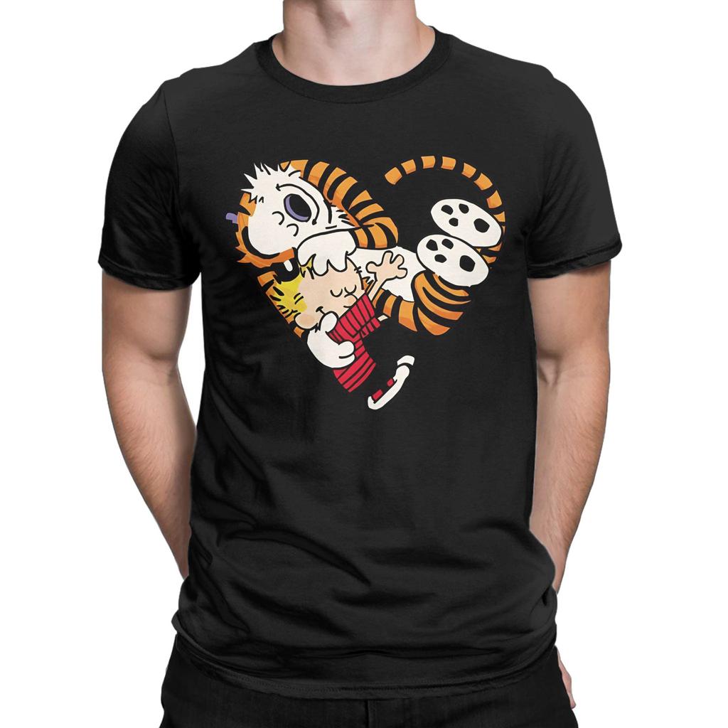 Alvin And Hobbes Heart Novelty 100 Cotton Tshirt Calvin Tees Tops For Unisex