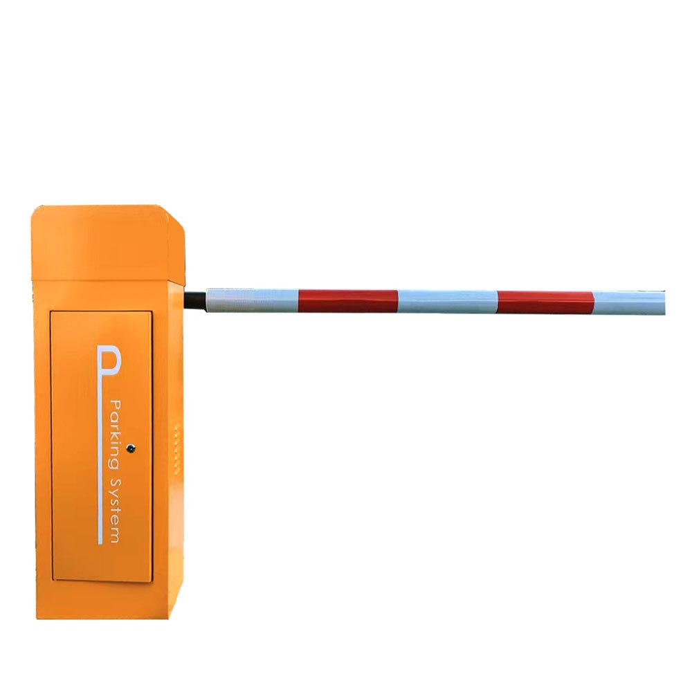 High-end Orange-Yellow DC Motor Boom Barrier with 6m Pole for Unattended Parking Lots