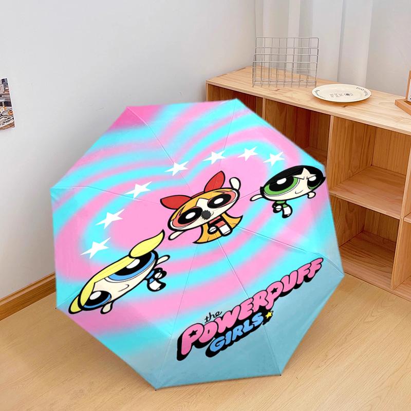 1 шт. Автоматический складной зонт - Мультяшный узор, Портативная и складная конструкция с 52 спицами, Рождественские и новогодние подарки