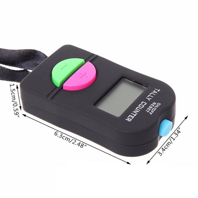 1PCS Digital Hand Tally Counter Electronic Clicker Golf Gym Hand Held Counter Portable Electronic Up Down Clicker Counter 1
