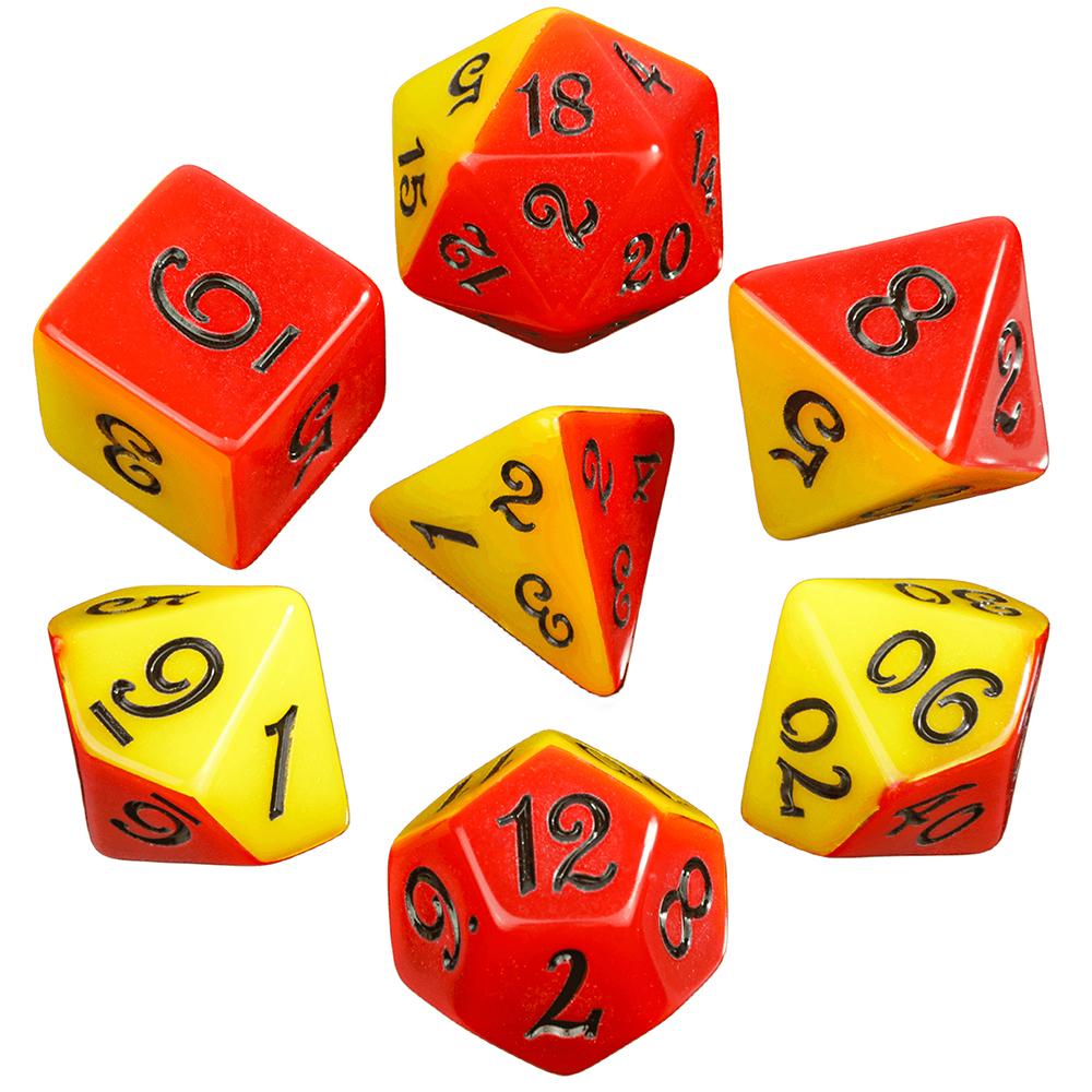 Набор многогранных кубиков DND, двухцветные кубики для DND RPG D4 D6 D8 D10 D12 D20, подарочная игрушка