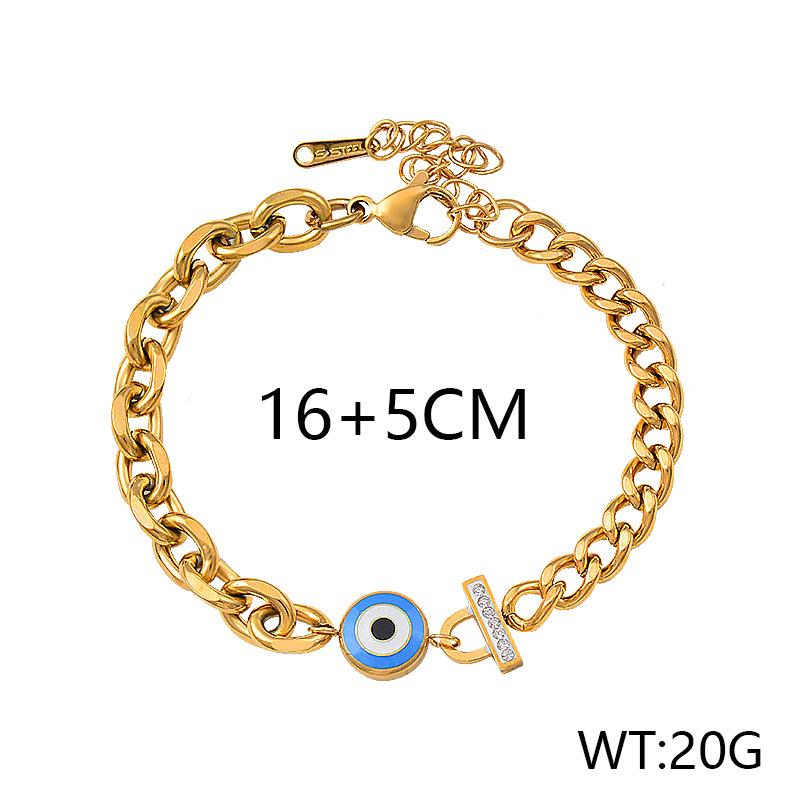 Браслет из титана и титановой стали с капающим процессом, голубые глаза, не выцветают, цветные украшения