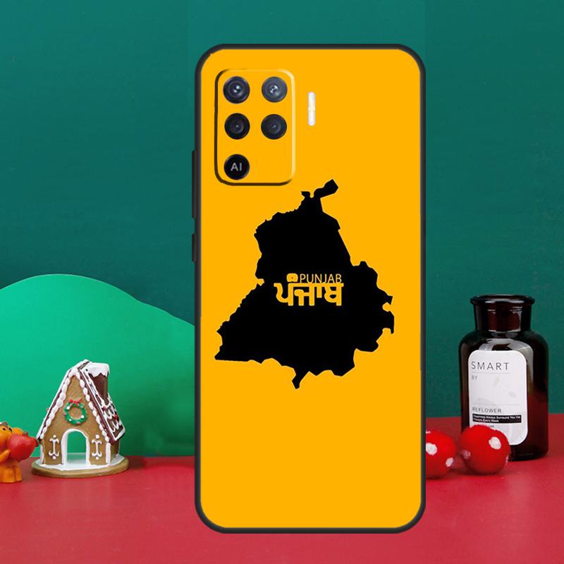 Punjab Map Outline Case For Oppo A5 A6 Pro A15 A18 A38 A58 A78 A98 A54 A74 A94 A17 A57 A80 A60 A40 A16 A76 A96