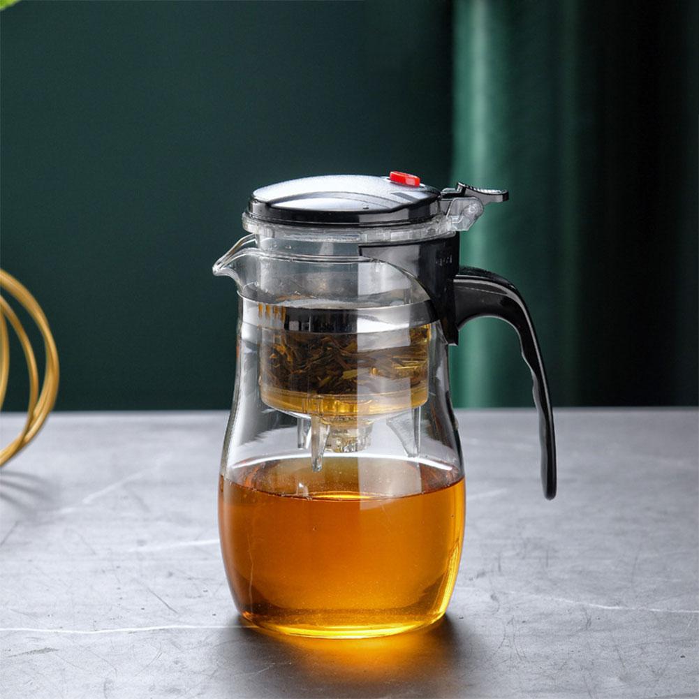 Heat Resistant Glass Teapot Puer Kettle Tea Infuser Chinese Kung Fu Teawear One-click Filtering Tea Pot Coffee Pot Home Teaware