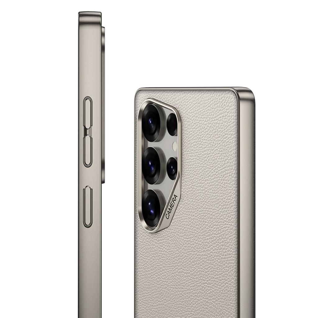 Подходит для чехла для мобильного телефона Samsung S25Ultra, чехол для мобильного телефона из кожи с углеволокном, S25u, матовый, с улучшенной защитой