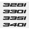 For BMW G20 G21 G28 F30 F31 F34 F35 E90 E91 E92 E93 E46 DIY Sticker Rear Trunk Badge Plastic Decal 3 Series 328i 330i 335i 340i KITG9