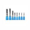 8-Piece Set: 2-12mm 45° Tungsten Steel Carbide End Mill CNC Tools with 4 Slots