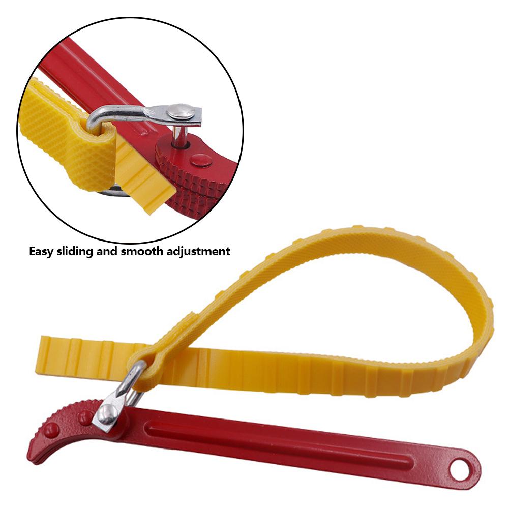 Adjustable Oil Fuel Filter Removal Strap Wrench Tool Belt 8/12inch Heavy Duty T U Strap Opener Cartridge Disassembly Tool