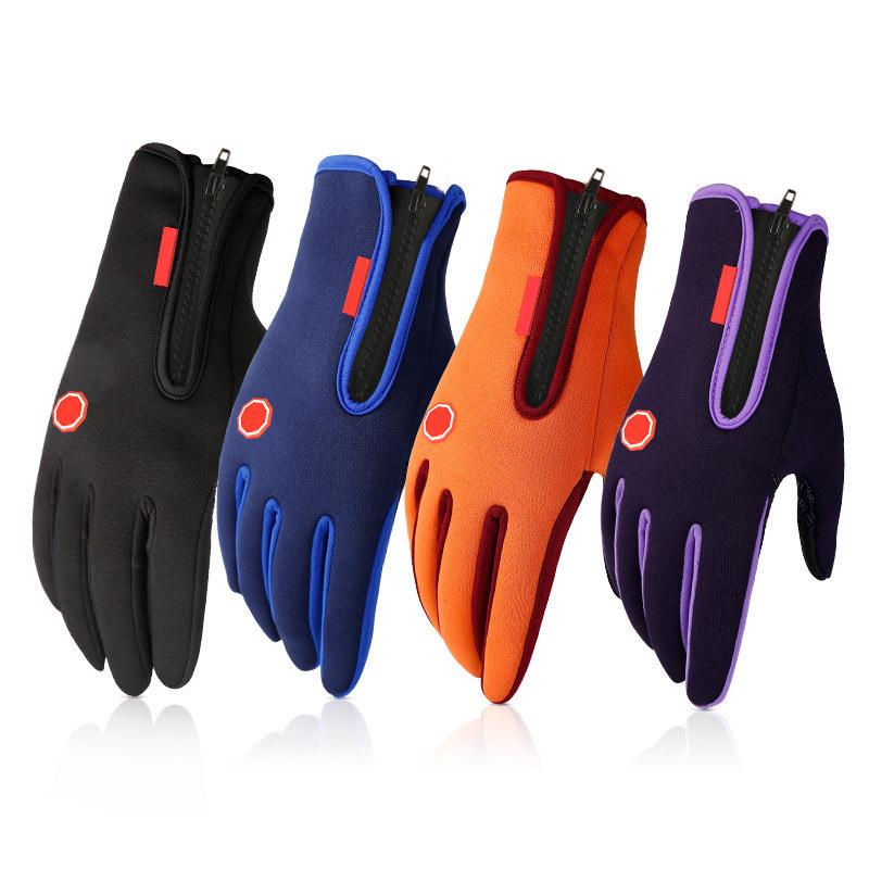 Winter Windproof Touchscreen Cycling & Skiing Gloves - Unisex Full Finger Fleece for Outdoor Sports