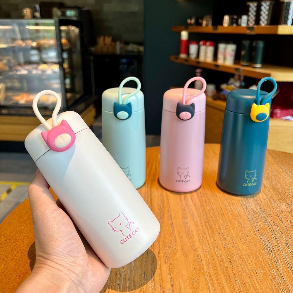 Cat Keep Warm Thermal Mug Pot Stainless Steel Vacuum Flask Travel Water Bottle Thermos Thermocup