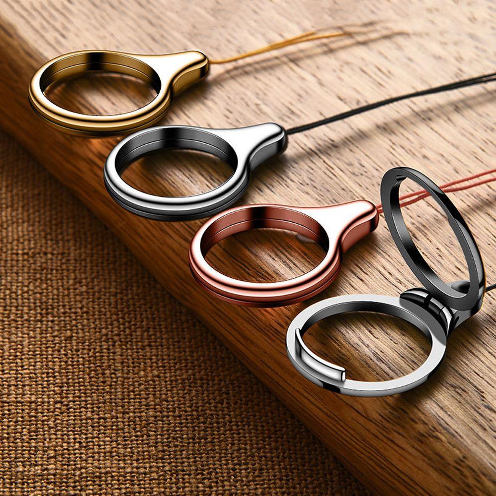 For Mobile Phone Ring Hang Rope Metal Stand Mobile Holder Finger Ring Lanyard Mobile Phone Straps
