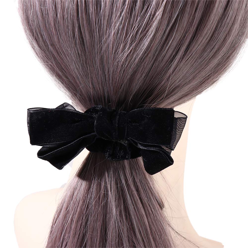 Французская лента Винтаж ретро бант головной убор корейский стиль шпилька бархатная веревка для волос женская заколка для волос