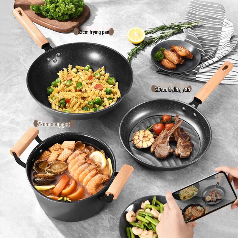 Kangbach Maifan Stone 3-Piece Cookware Set