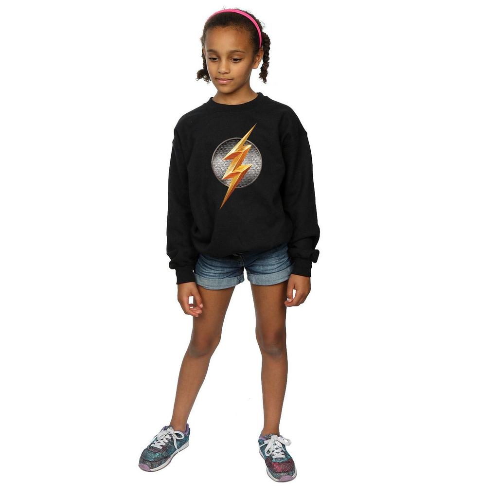 DC Comics Girls Justice League Movie Flash Emblem Sweatshirt