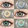 FUNSACHY 2pcs Natural Contact Lenses for Eyes Colored Blue Contact Lenses Gray Beautiful Pupil Green Lens Eye Makeup Korean Lens