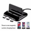 3 In 1 Magnetic Charging Dock Station For IOS / Type-C / Micro USB Desktop Magnet Charger Stand Cradle For iPhone Samsung Huawei