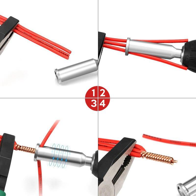 Автоматический инструмент для зачистки проводов, инструмент для витой проволоки, пилинг кабеля, скручивающий разъем, электрик, зачистка артефакта, разъем, ручные инструменты