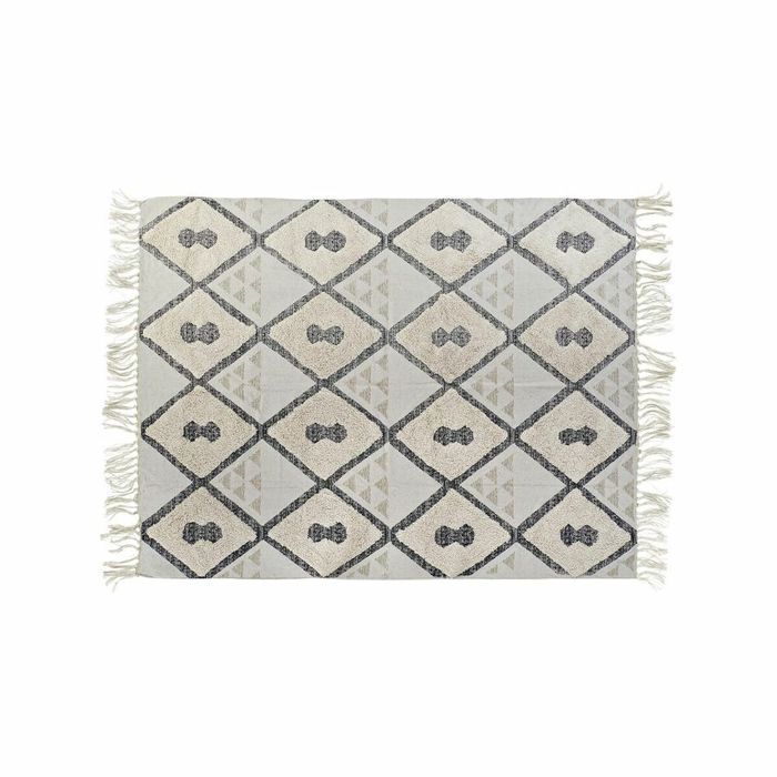Tapis - DKD HOME DECOR - Moderne - Polyester Coton - Beige - Motif Losanges
