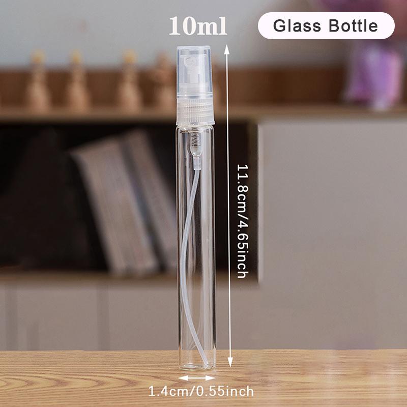 Прозрачный мини-стеклянный флакон для духов, пустая косметическая бутылка, пробирка для образца, тонкие стеклянные флаконы 2 мл, 3 мл, 5 мл, 10 мл