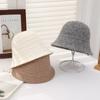 Trendy Outdoor Warm Knitted Hat Korean Edition Solid Color Pot Hat Winter Outdoor Face Small Plain Water Bucket Hat