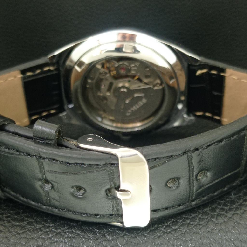 VINTAGE REFURBISHED SEIKO 5 AUTOMATIC 6309A JAPAN MENS BLACK WATCH a442581-1