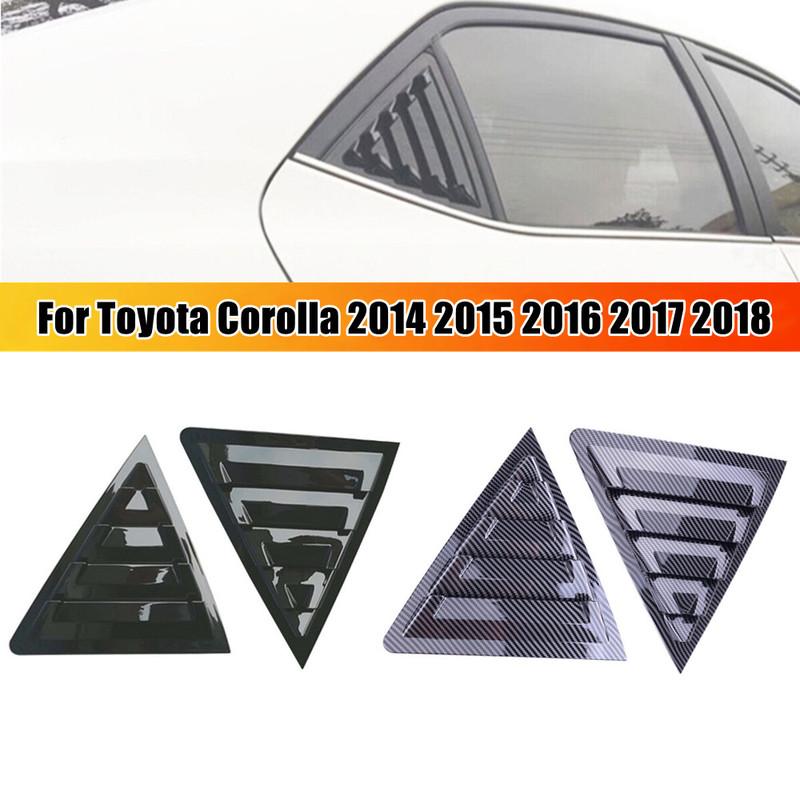Для Toyota Corolla 2014 2015-2018 АБС-пластик Заднее окно Четверть Жалюзи Накладка Заднего бокового окна Боковая вентиляционная накладка Автомобильные клейкие аксессуары